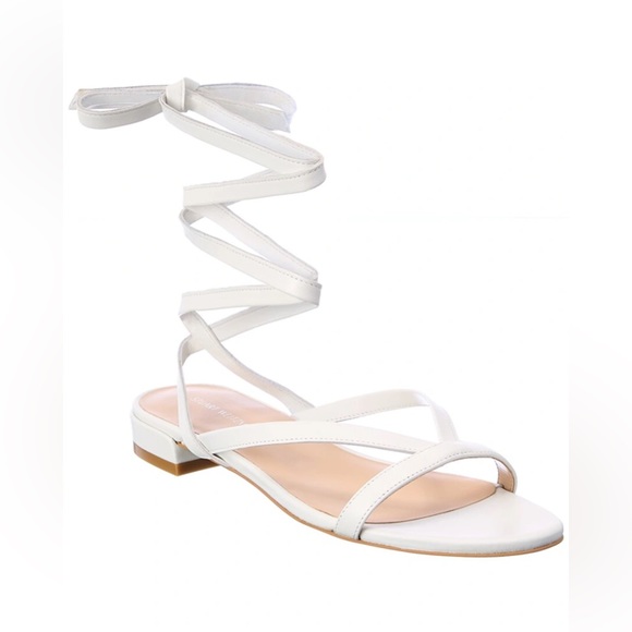 NWT Stuart Weitzman Anita leather sandal in white - Picture 3 of 7